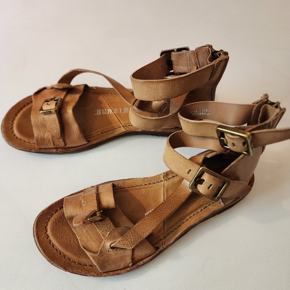 A.S.98 M 凉鞋女| eBay A.S.98 Renolds Ankle Strap Camel Leather Sandals Size 37 Worn Once Very Comfy